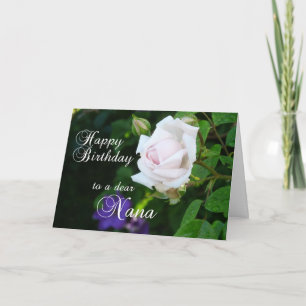 Carte Joyeux anniversaire à une chère rose Nana-rose