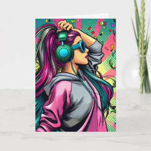 Carte Joyeux anniversaire à une dame Cool