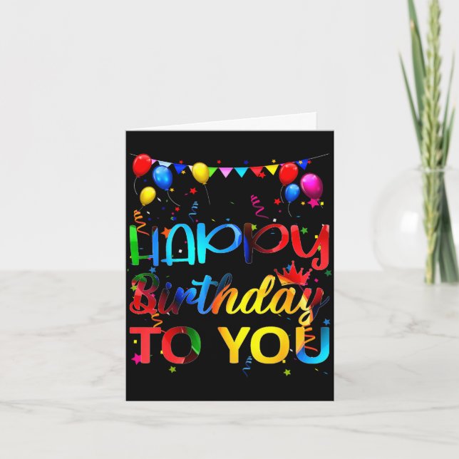 Carte Joyeux anniversaire à une fête d'anniversaire pour (Devant)