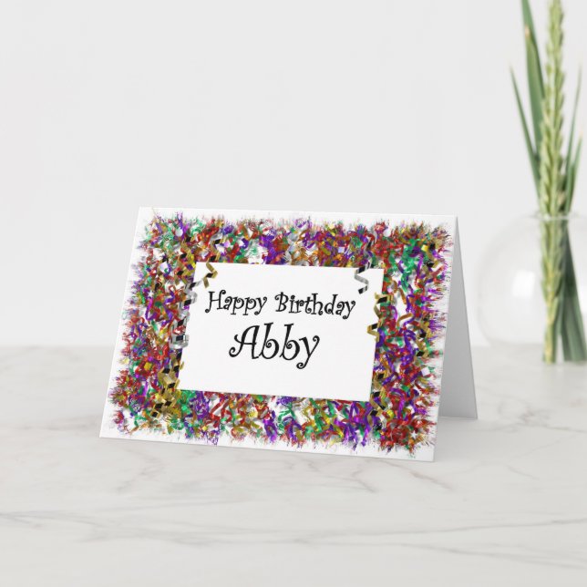 Carte Joyeux anniversaire Abby (Devant)