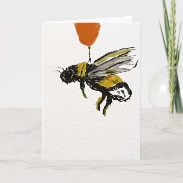 Carte Joyeux Anniversaire Abeille (Devant)