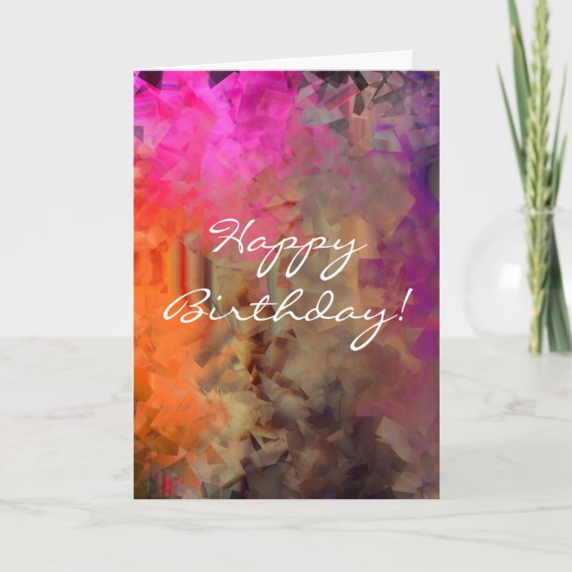 Carte Joyeux Anniversaire Abstrait (Devant)
