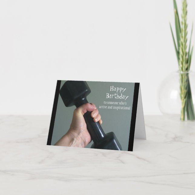 Carte Joyeux Anniversaire Actif et Inspirant (Devant)