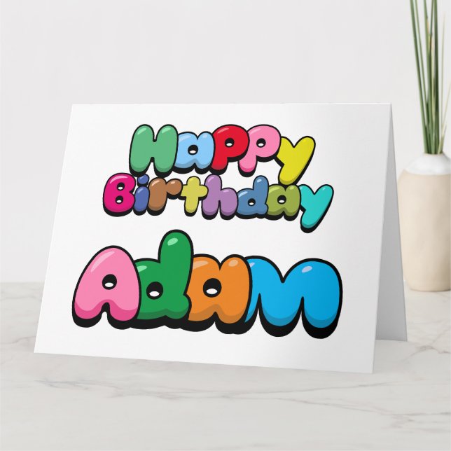 Carte Joyeux anniversaire Adam (Devant)