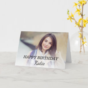 Carte Joyeux anniversaire Ado fille photo parents frères