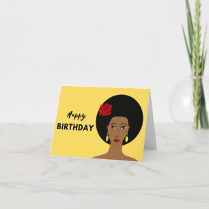 Carte Joyeux anniversaire afro-américain