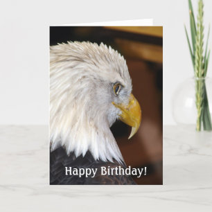 Carte Joyeux anniversaire ! Aigle à tête blanche américa