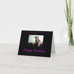 Carte Joyeux anniversaire Airedale Terrier