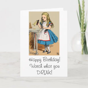 Carte Joyeux anniversaire Alice au pays des merveilles