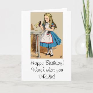 Carte Joyeux anniversaire Alice au pays des merveilles