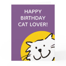 Carte Joyeux Anniversaire Amateur de Chat