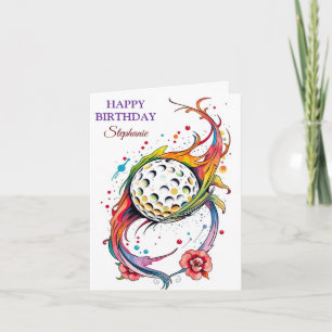 Carte Joyeux Anniversaire Amateurs de balle de golf