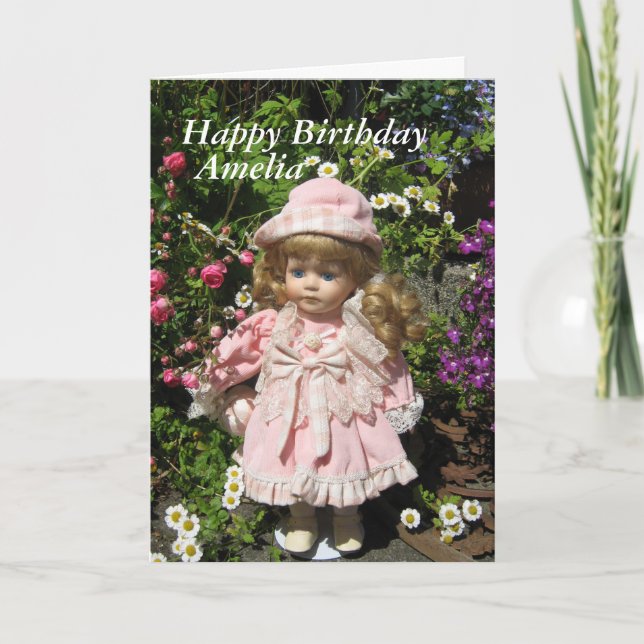Carte Joyeux anniversaire Amelia (Devant)
