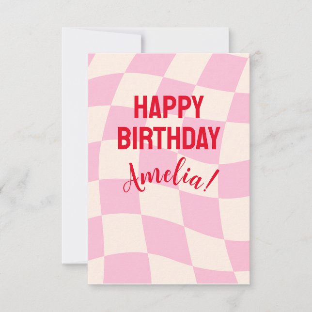 Carte Joyeux anniversaire Amelia Nom personnalisé Person (Devant)