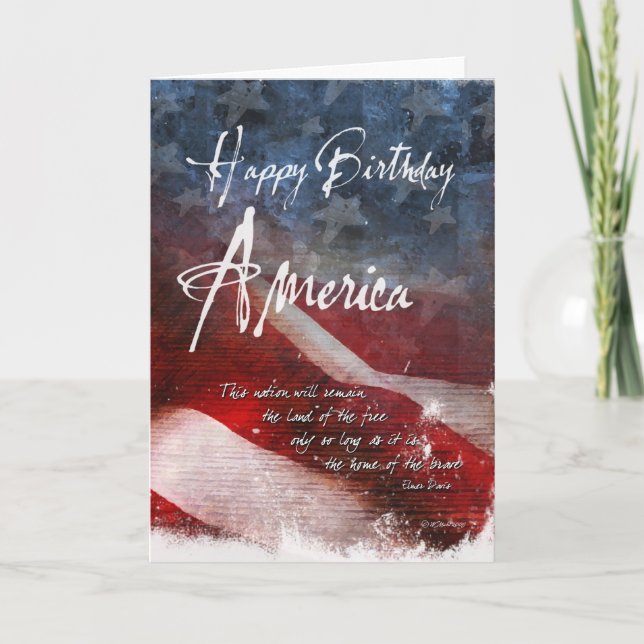 Carte Joyeux anniversaire America-e (Devant)