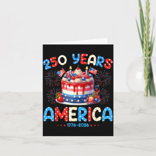 Carte Joyeux Anniversaire Amérique États-Unis 250 Ans Fe