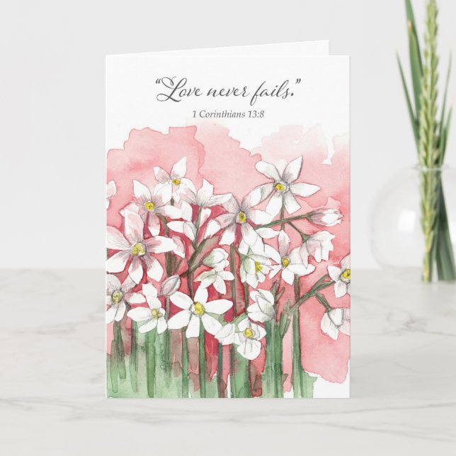 Carte Joyeux Anniversaire Amour Bible Écriture Corinthia (Devant)