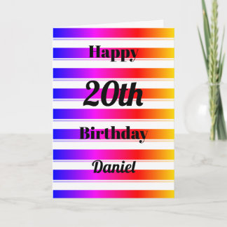 Carte Joyeux Anniversaire amusant Gras Colorful Personna