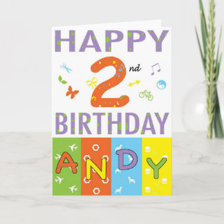 Carte Joyeux anniversaire Andy