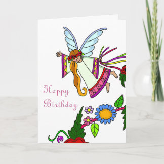 Carte Joyeux Anniversaire Angel Ukrainien Folk Art