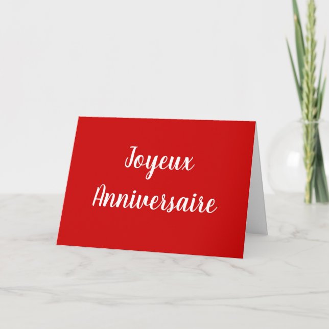 Carte ***Joyeux Anniversaire*** ANNIVERSAIRE OU ANNIVERS (Devant)