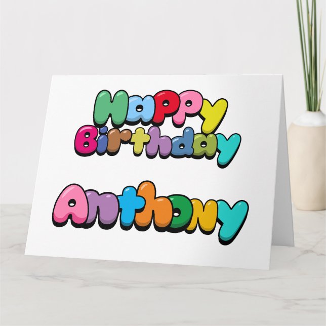 Carte Joyeux anniversaire Anthony (Devant)