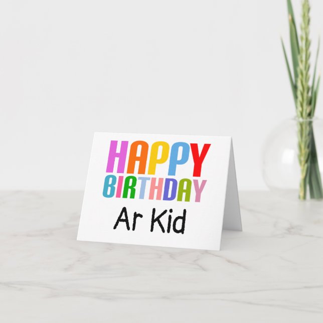 Carte Joyeux anniversaire Ar kid (Devant)