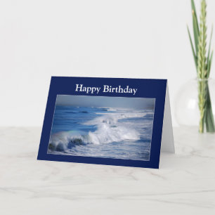 Carte Joyeux Anniversaire Arc-en-ciel sur les vagues océ