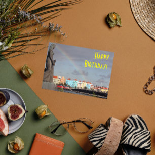Carte Joyeux Anniversaire arc-en-ciel sur Willemstad Cur