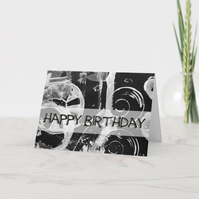 Carte Joyeux anniversaire - Art abstrait II (Devant)