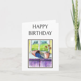 Carte Joyeux Anniversaire, Art populaire, Pays, Blueberr