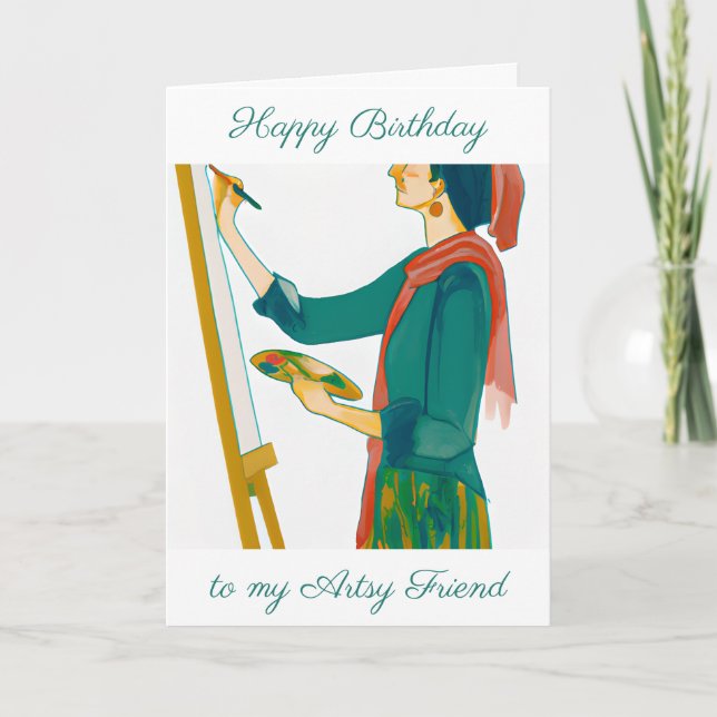 Carte Joyeux anniversaire | Artsy Woman (Devant)
