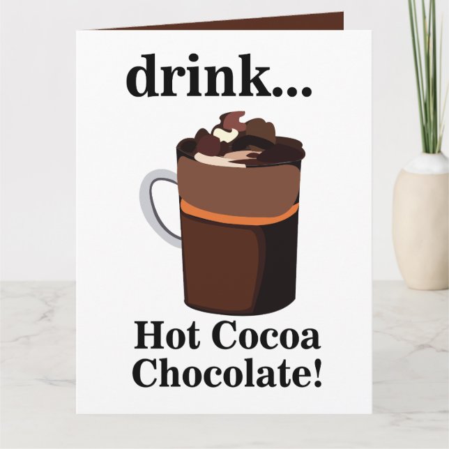 Carte Joyeux Anniversaire au Chocolat Chaud  (Devant)