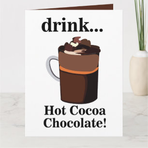 Carte Joyeux Anniversaire au Chocolat Chaud