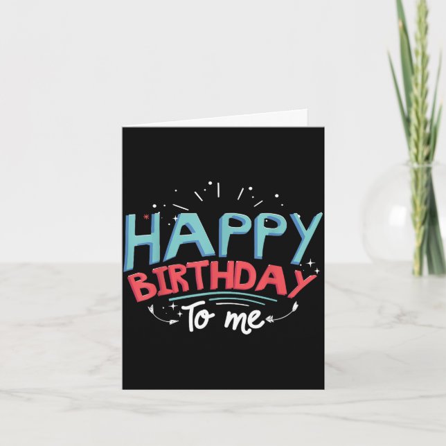 Carte Joyeux anniversaire au design d'anniversaire de fê (Devant)