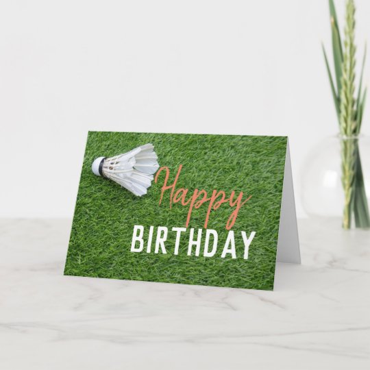 Carte Joyeux Anniversaire Au Joueur De Badminton Shutt Zazzle Fr