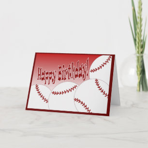 Carte Joyeux anniversaire au joueur de softball du plus