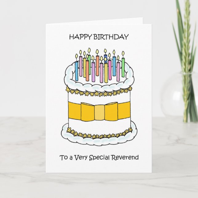 Carte Joyeux Anniversaire au Révérend (Devant)