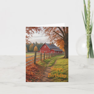 Carte Joyeux Anniversaire Automne