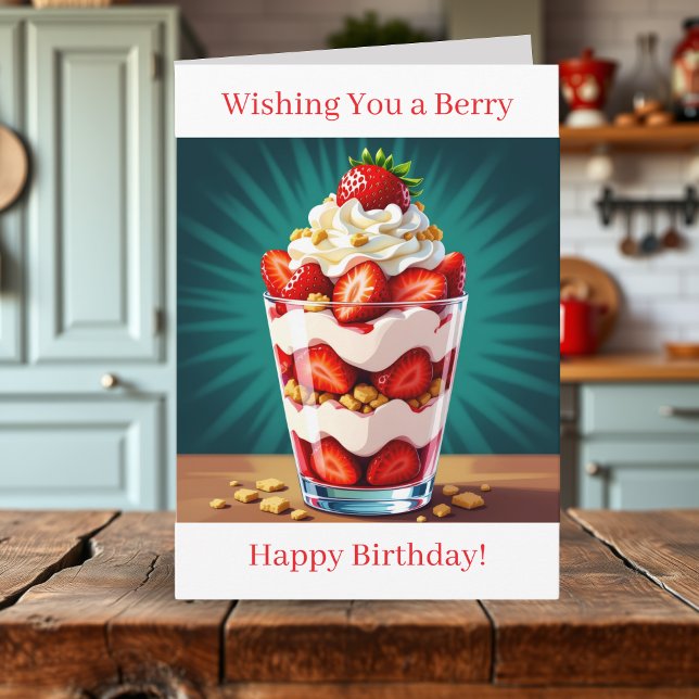 Carte Joyeux Anniversaire aux Fruits Rouges ! (Créateur téléchargé)