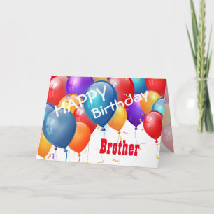 Carte Joyeux anniversaire avec Ballons BROTHER