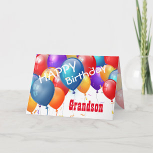 Carte Joyeux anniversaire avec Ballons GRANDSON