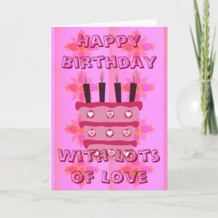 Carte Joyeux anniversaire avec beaucoup d'amour