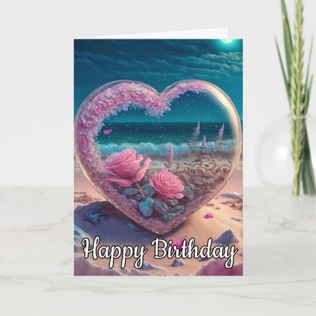 Carte Joyeux Anniversaire Avec Beaucoup D'Amour (Devant)