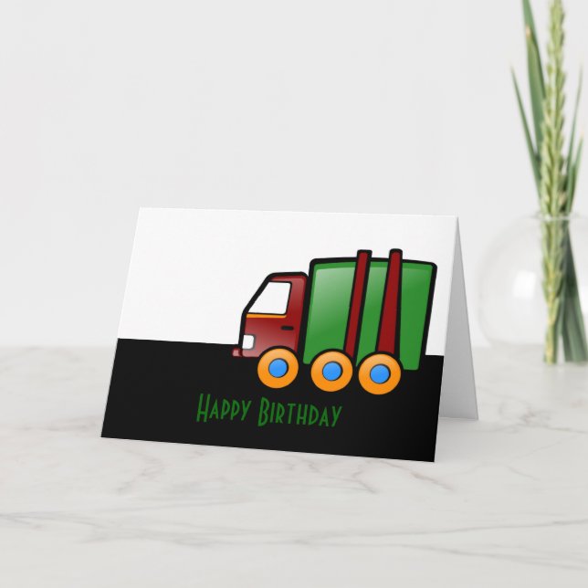 Carte Joyeux anniversaire avec le camion pour (Devant)