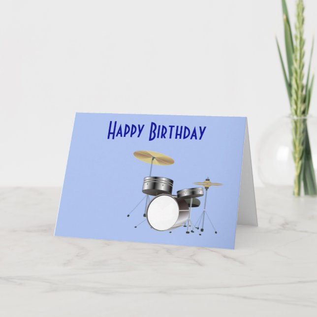 Carte Joyeux anniversaire avec le kit de tambour pour le (Devant)