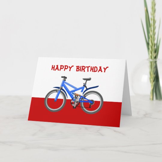Carte Joyeux Anniversaire Avec Le Velo De Bicyclette De Zazzle Fr