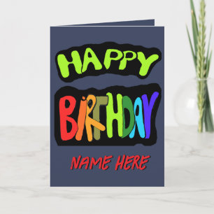 Carte Joyeux anniversaire avec nom personnalisé