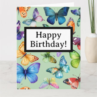 Carte Joyeux Anniversaire Avec Papillons