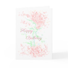 Joyeux Anniversaire avec rose simple